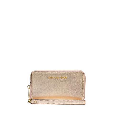 michael kors smartphone wristlet|Large Leather Smartphone Wristlet .